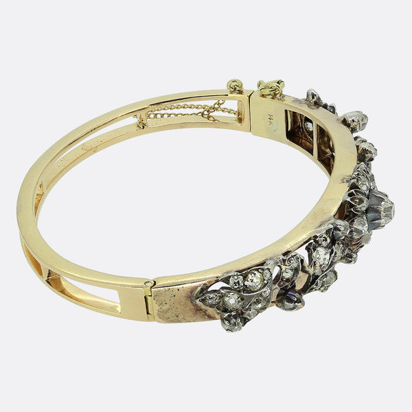 Victorian Diamond Floral Bangle
