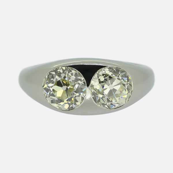 Antique Diamond Two-Stone Ring