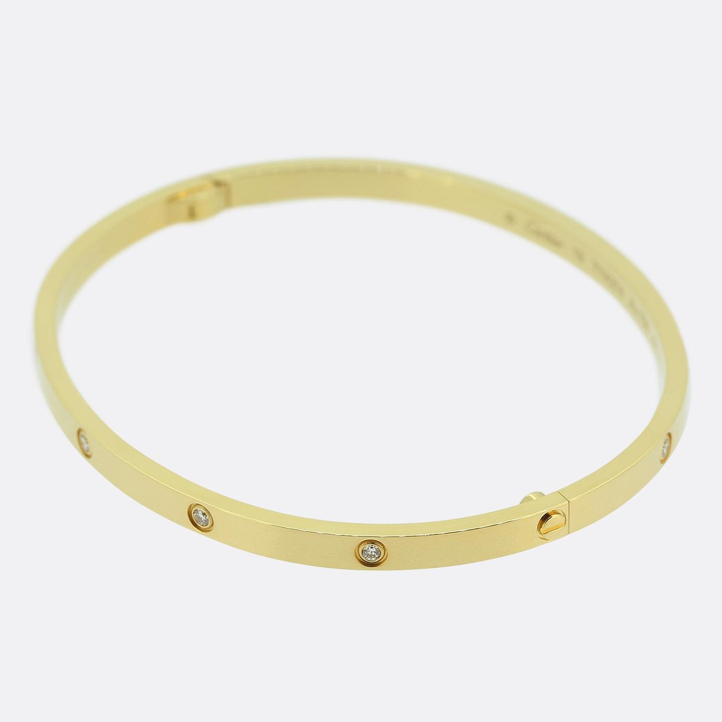 Cartier 10 Diamond Small LOVE Bangle Size 19