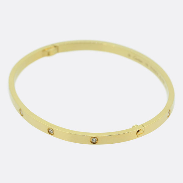 Cartier 10 Diamond Small LOVE Bangle Size 19