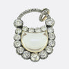 Victorian Rock Crystal and Diamond Padlock Pendant Brooch