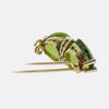Antique Peridot and Diamond Brooch