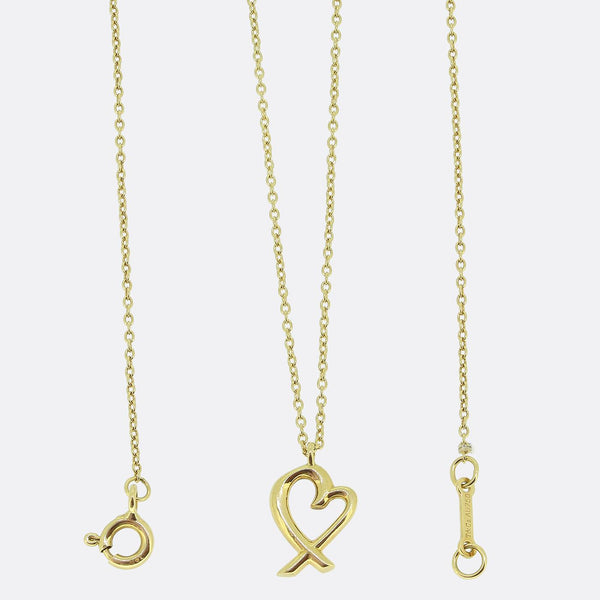 Tiffany & Co. Paloma Picasso Open Heart Pendant Necklace