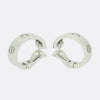 Cartier Classic Model Two Diamond Love Hoop Earrings