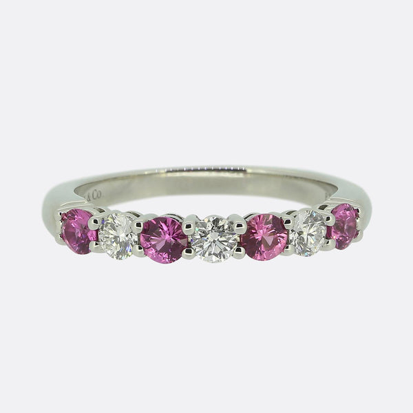 Tiffany & Co. Forever Pink Sapphire and Diamond Band Ring