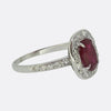 1.50 Carat Burmese Ruby and Diamond Ring