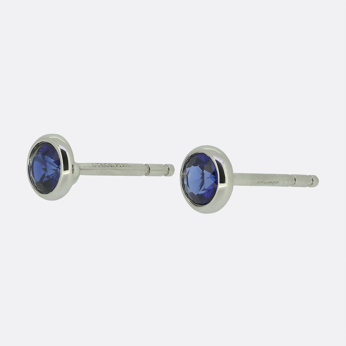 Tiffany & Co. Elsa Peretti Colour By The Yard Sapphire Stud Earrings