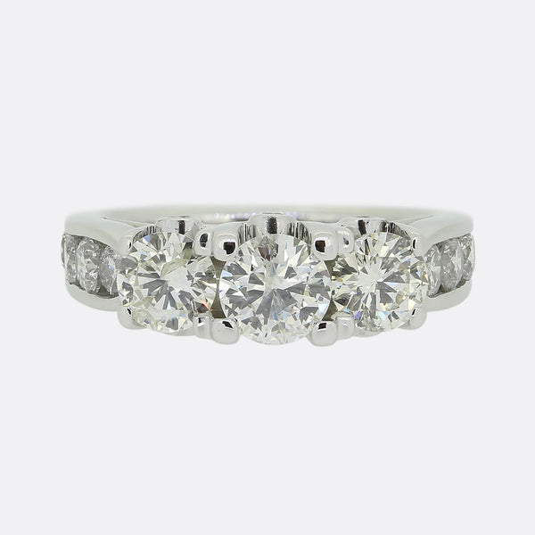 1.90 Carat Diamond Three-Stone Ring