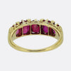Antique Burmese Ruby Five Stone Ring