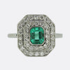 Art Deco Emerald and Diamond Ring