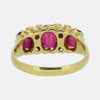 Edwardian Synthetic Ruby and Diamond Three Stone Ring
