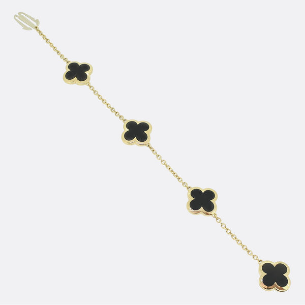 Van Cleef & Arpels Pure Alhambra Onyx Bracelet