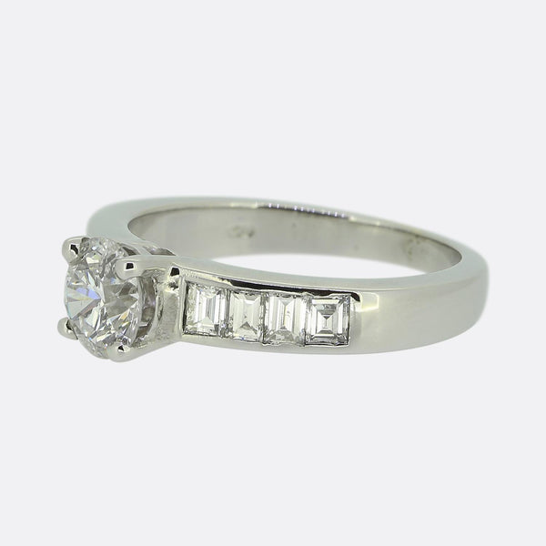 0.74 Carat Diamond Solitaire Engagement Ring