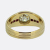 Edwardian 0.65 Carat Diamond and Ruby Ring