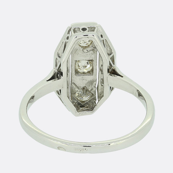 Art Deco Dutch Diamond Tablet Ring