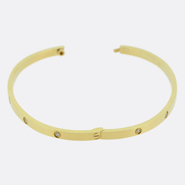Cartier 10 Diamond Small LOVE Bangle Size 19