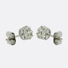 Vintage 3.10 Carat Old Cut Diamond Stud Earrings