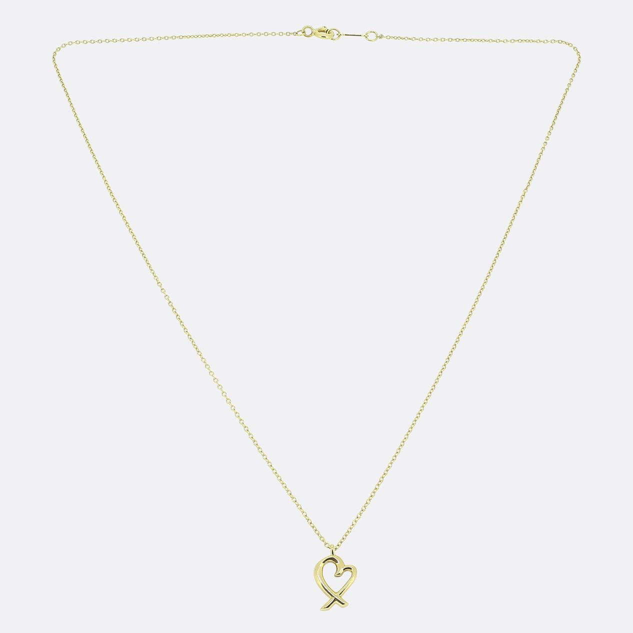 Tiffany & Co. Paloma Picasso Open Heart Pendant Necklace