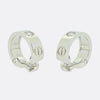 Cartier Classic Model Two Diamond Love Hoop Earrings