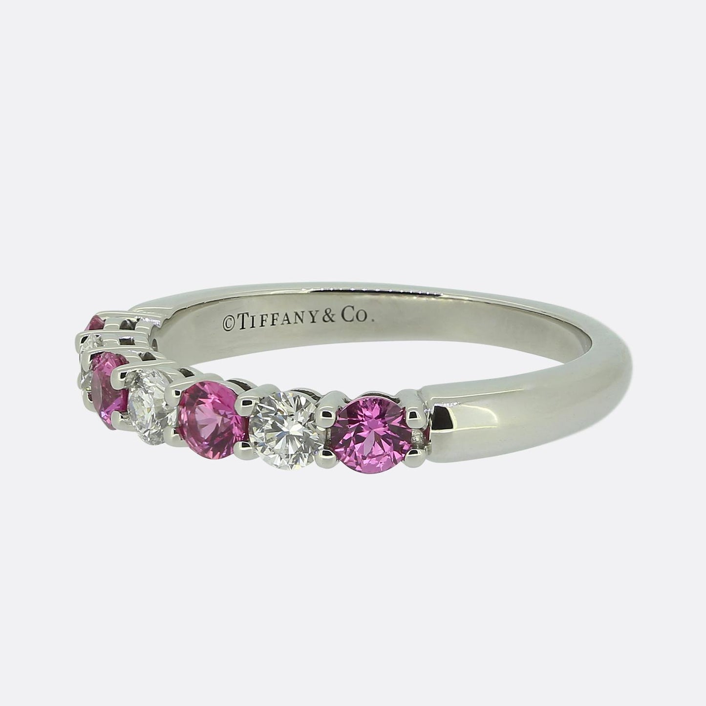 Tiffany & Co. Forever Pink Sapphire and Diamond Band Ring