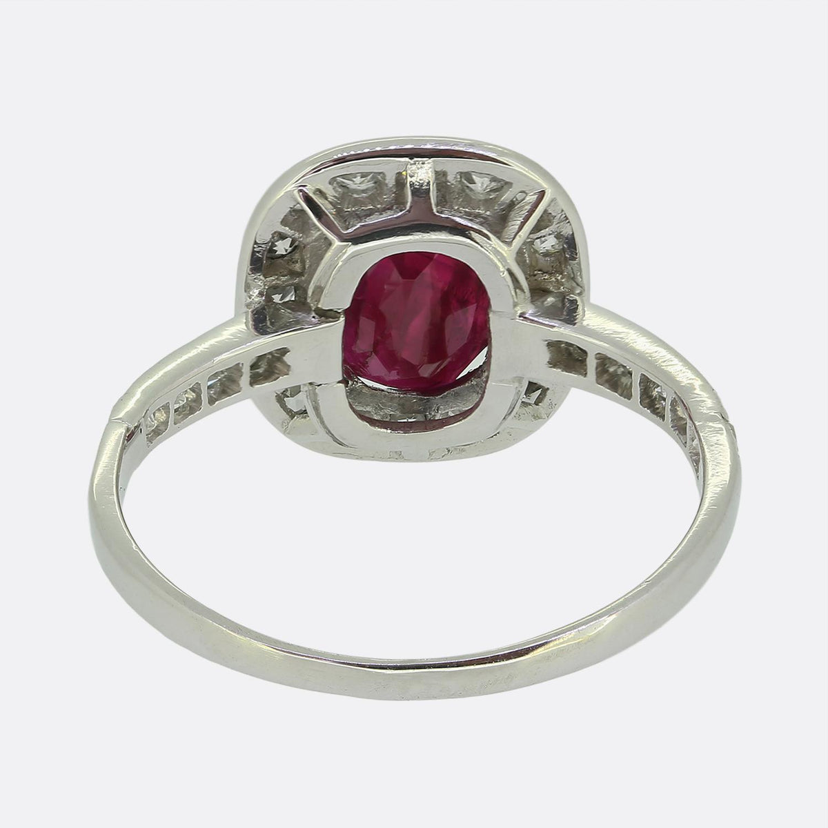 1.50 Carat Burmese Ruby and Diamond Ring