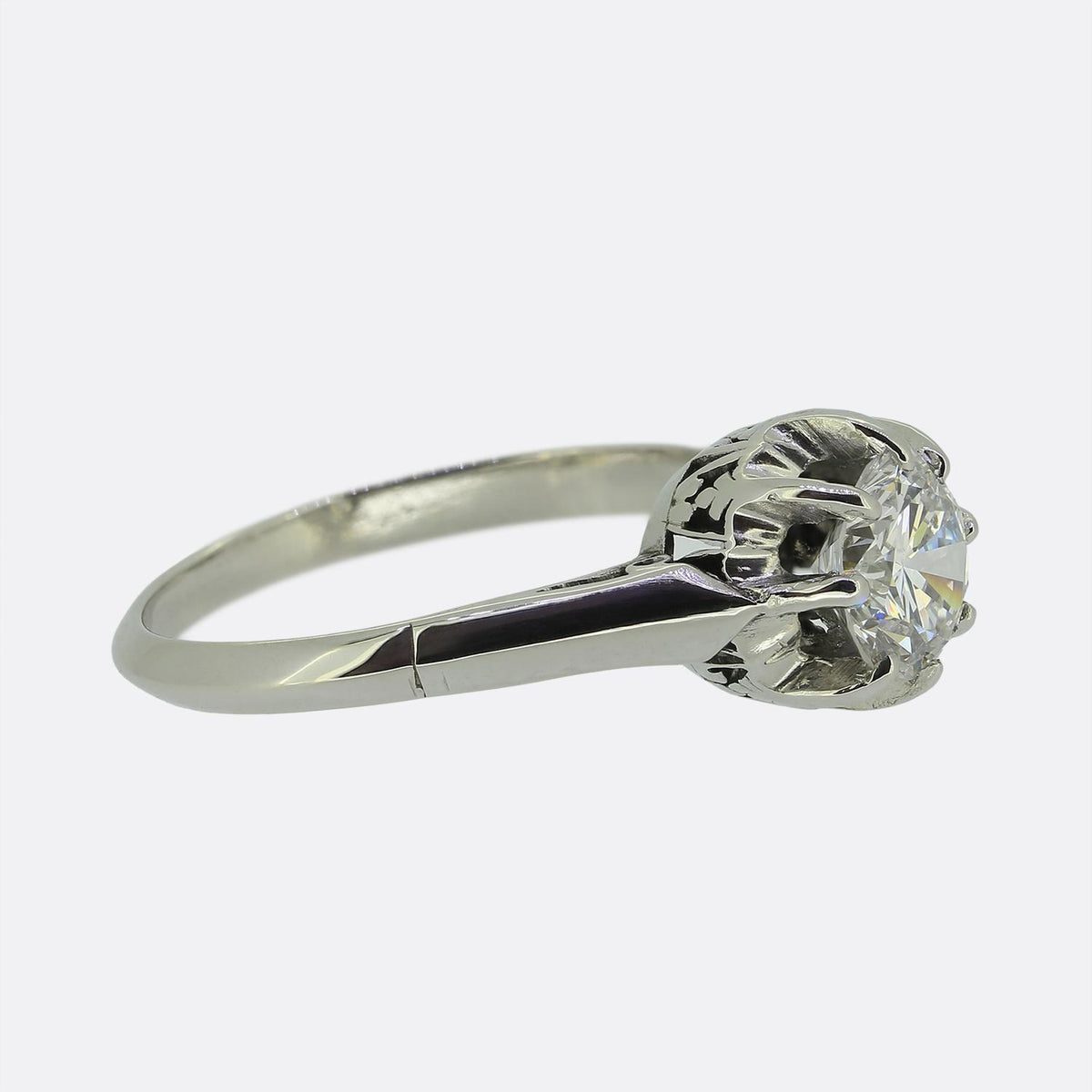 Vintage 0.92 Carat Diamond Solitaire Ring