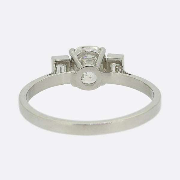 Vintage 1.10 Carat Diamond Three-Stone Ring