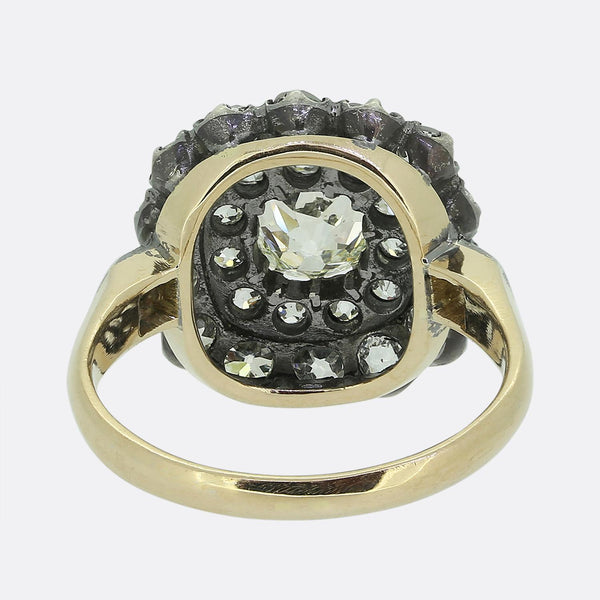 Victorian Old Cut Diamond Cluster Ring
