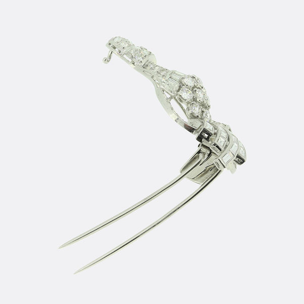 Art Deco Diamond Spray Brooch