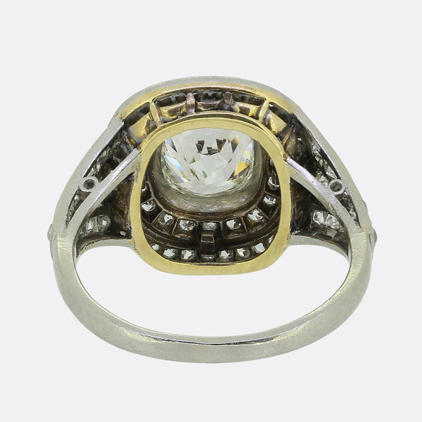 Art Deco 1.30 Carat Diamond Cluster Ring