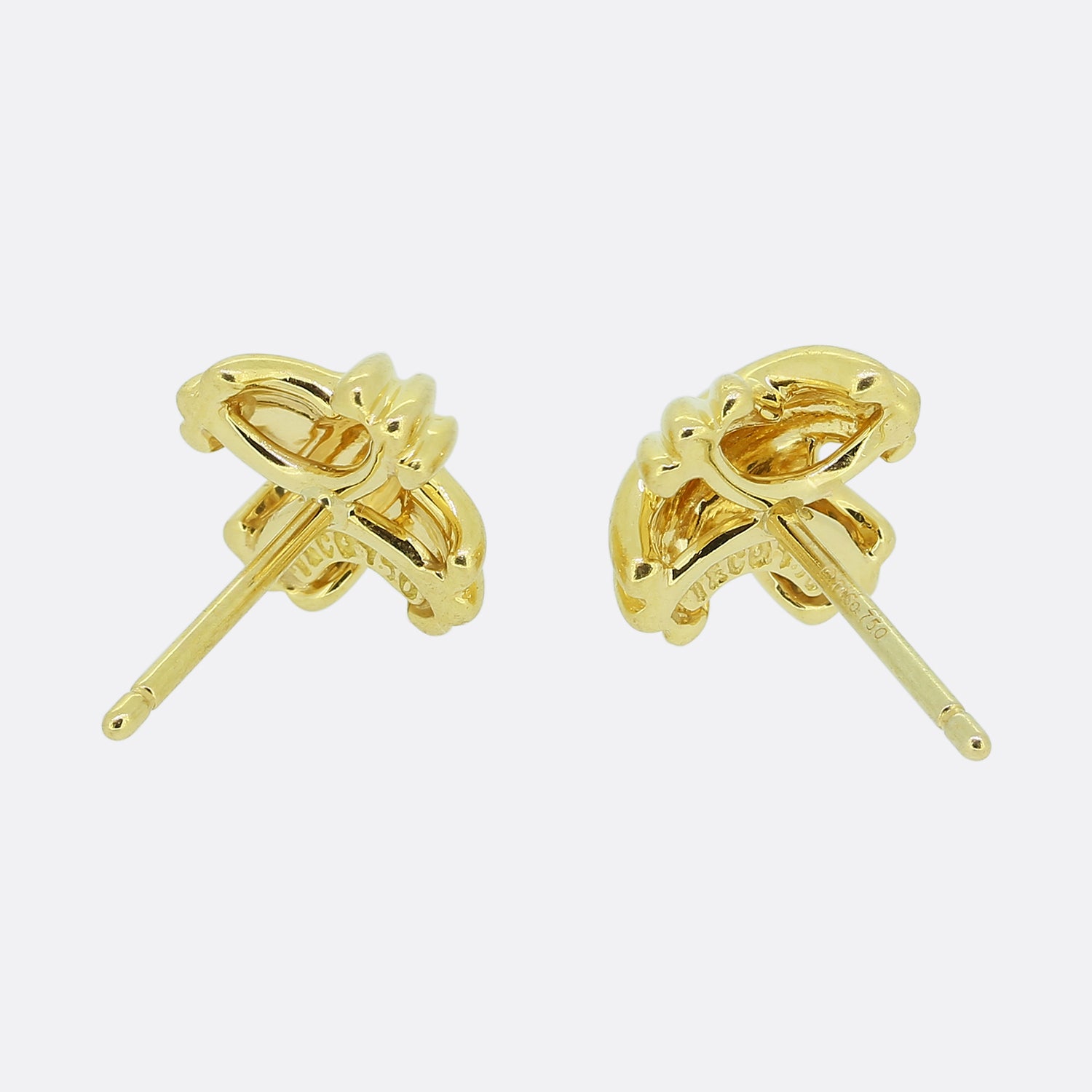 Tiffany Co. 10mm Signature X Earrings The Vintage Jeweller