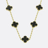 Van Cleef & Arpels Vintage Alhambra 20 Motif Onyx Necklace