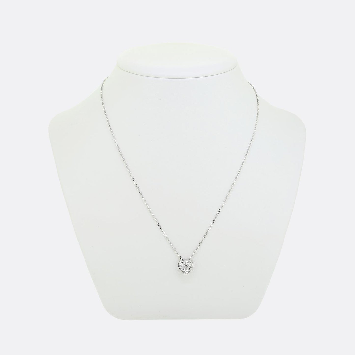 Vintage Diamond Heart Necklace