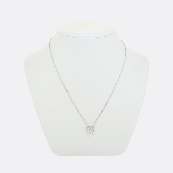 Vintage Diamond Heart Necklace