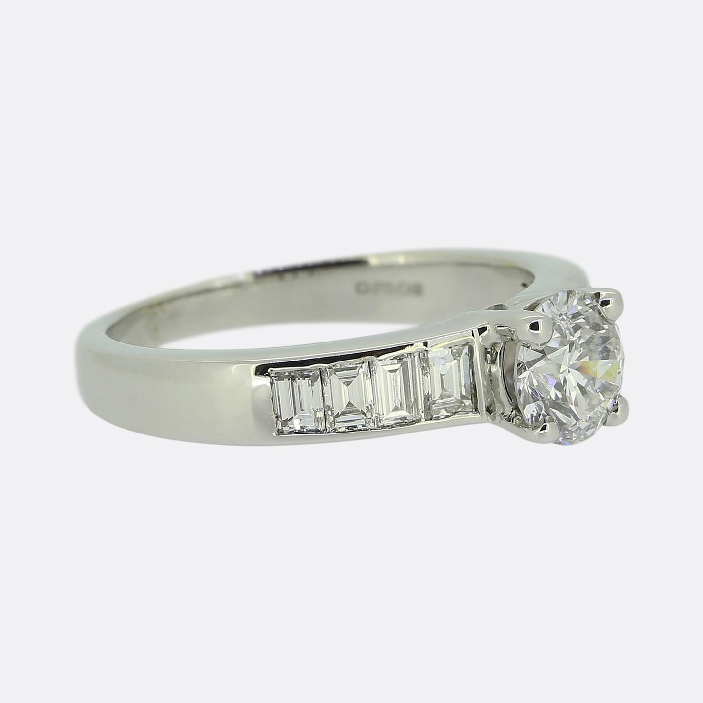 0.74 Carat Diamond Solitaire Engagement Ring