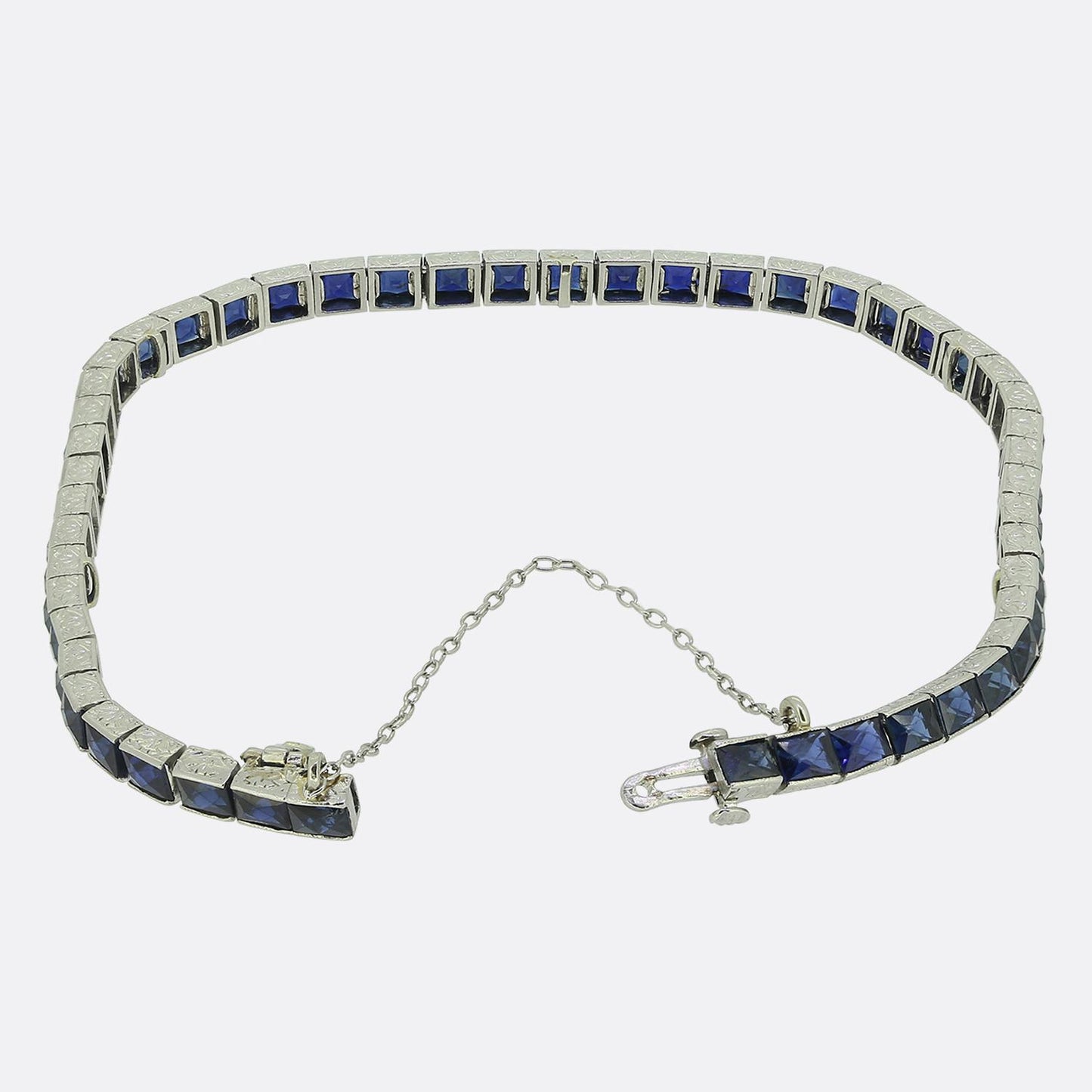 Dreicer & Co. Art Deco French Cut Sapphire Line Bracelet