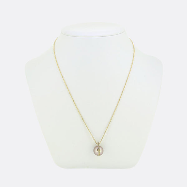 Boodles Pearl and Diamond Pendant Necklace
