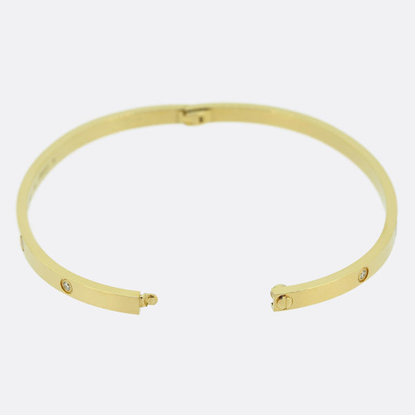 Cartier 10 Diamond Small LOVE Bangle Size 19