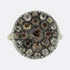 Georgian Brown and White Diamond Cluster Ring