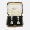 Antique 5.32 Carat Diamond Drop Earrings