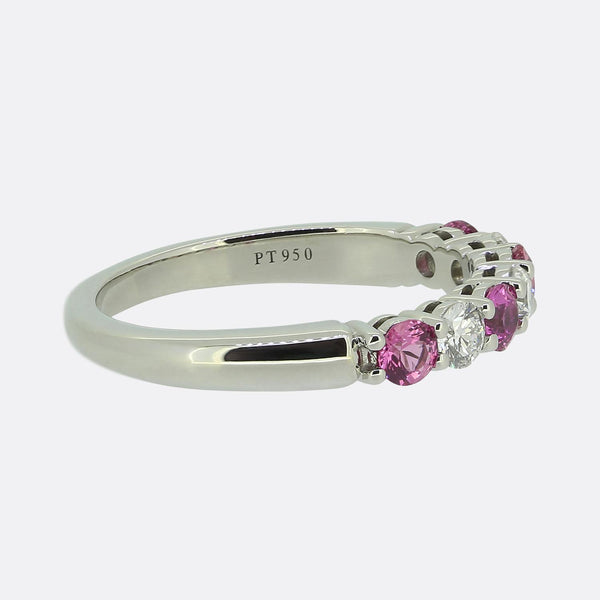 Tiffany & Co. Forever Pink Sapphire and Diamond Band Ring