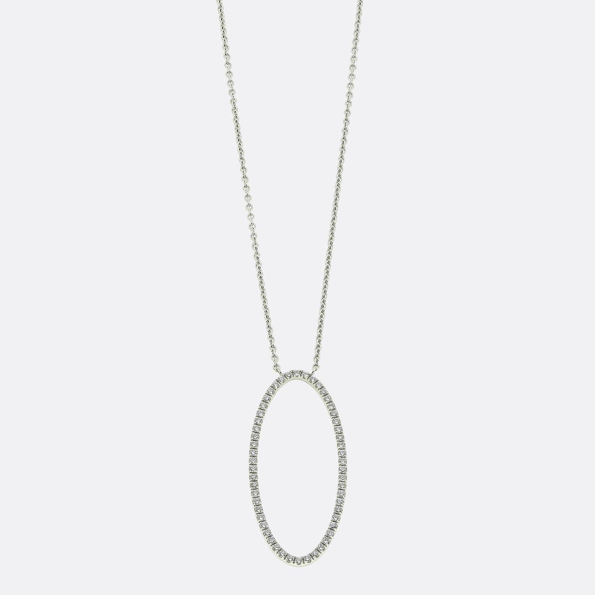 Tiffany & Co. Metro Diamond Oval Pendant