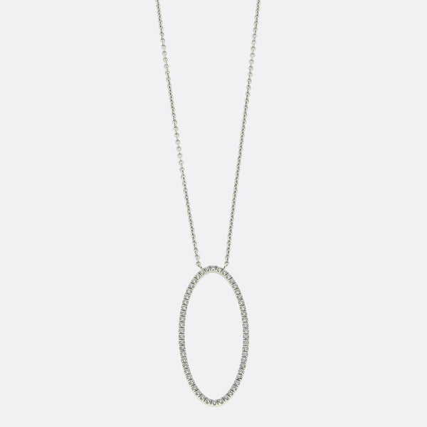 Tiffany & Co. Metro Diamond Oval Pendant