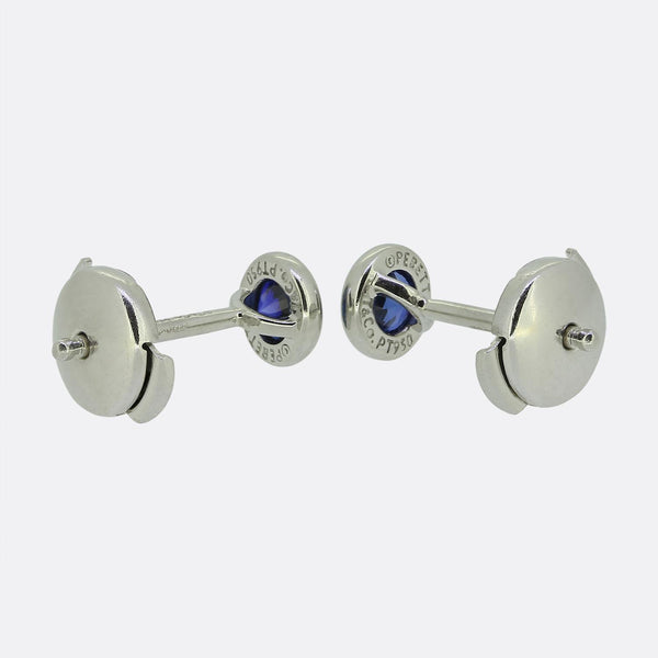 Tiffany & Co. Elsa Peretti Colour By The Yard Sapphire Stud Earrings