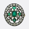 Victorian Emerald and Diamond Brooch