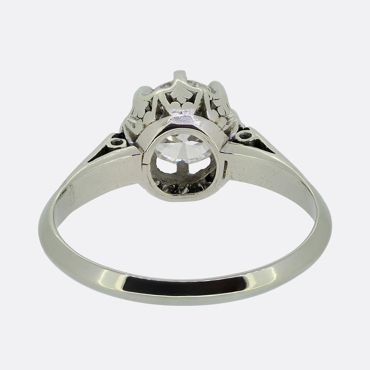 Vintage 0.92 Carat Diamond Solitaire Ring