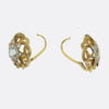 Antique Aquamarine and Rose Cut Diamond Earrings