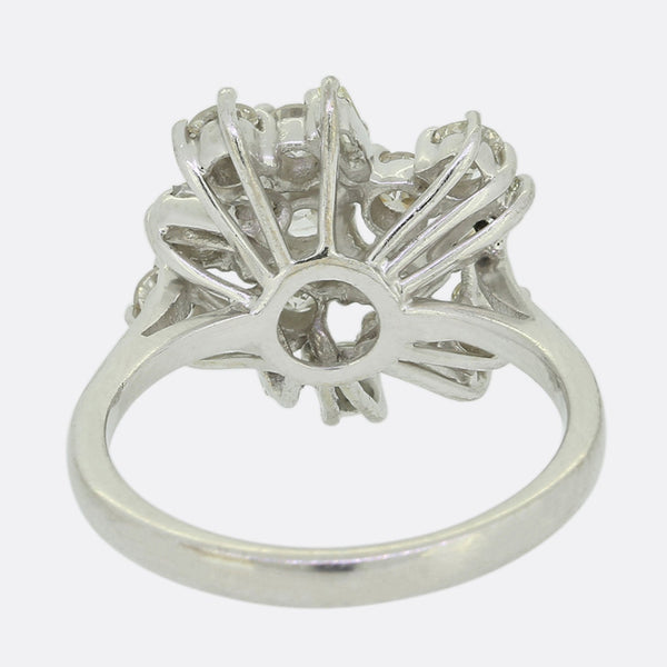 0.76 Carat Diamond Abstract Cluster Ring