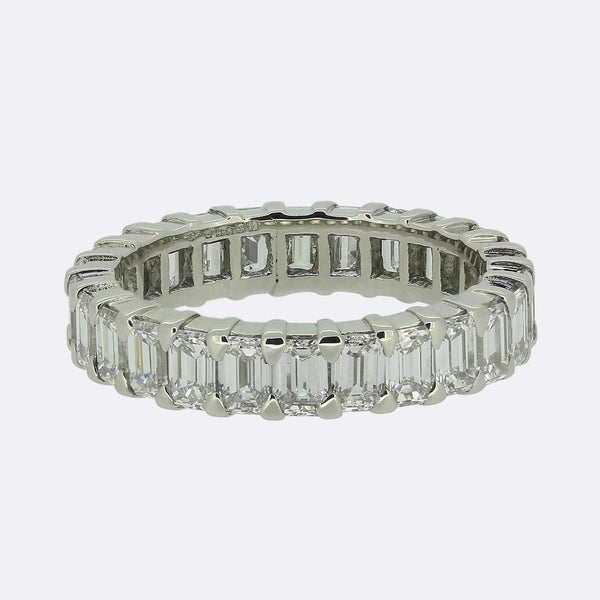 Emerald Cut 3.64 Carat Diamond Full Eternity Ring Size L (51)