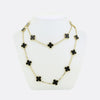 Van Cleef & Arpels Vintage Alhambra 20 Motif Onyx Necklace